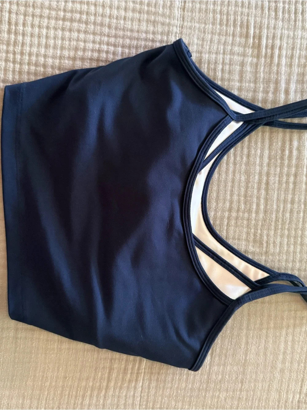 Women's Navy Sculpt lux workout tank